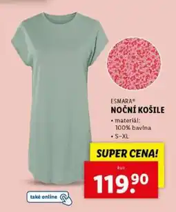 Lidl ESMARA NOČNÍ KOŠILE nabídka