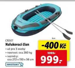 Lidl CRIVIT Nafukovací člun nabídka