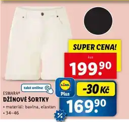 Lidl esmara DŽÍNOVÉ ŠORTKY nabídka