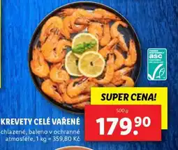 Lidl KREVETY CELÉ VAŘENÉ nabídka