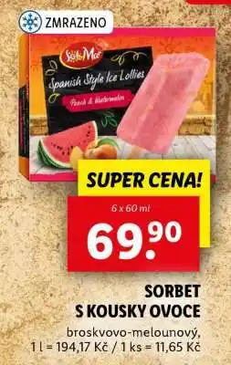 Lidl Sorbet s kousky ovoce nabídka