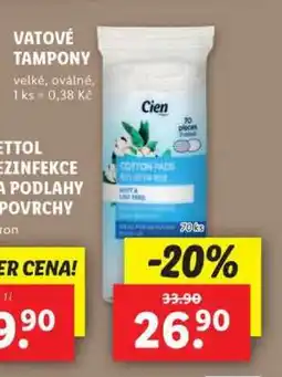 Lidl Cien VATOVÉ TAMPONY nabídka
