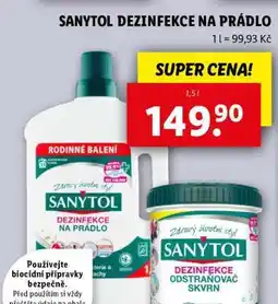 Lidl Sanytol Dezinfekce na prádlo nabídka