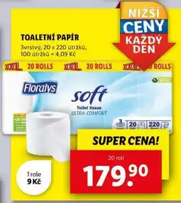 Lidl Floralys TOALETNÍ PAPÍR nabídka