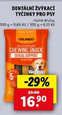 Lidl ORLANDO Dentální žvýkací tyčinky pro psy nabídka