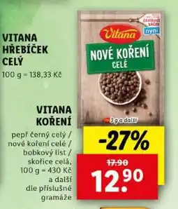 Lidl Vitana koření nabídka