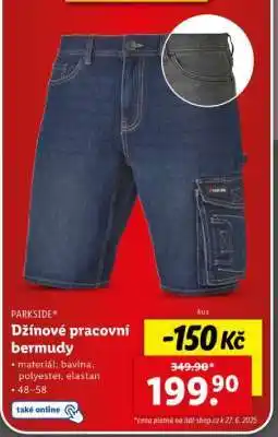Lidl PARKSIDE Džínové pracovní bermudy nabídka