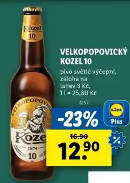 Lidl Velkopopovický Kozel 10 nabídka