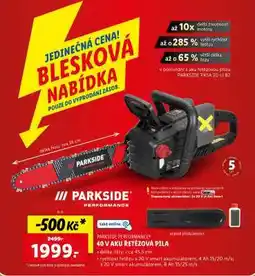 Lidl PARKSIDE PERFORMANCE 40 V AKU ŘETĚZOVÁ PILA nabídka