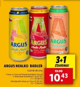 Lidl ARGUS NEALKO RADLER nabídka