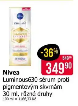 Teta Nivea Luminous630 sérum proti pigmentovým skvrnám nabídka