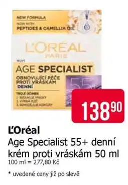 Teta L'Oréal Age Specialist 55+ denní krém proti vráskám 50 ml nabídka