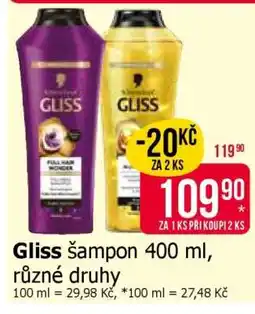 Teta Gliss šampon 400 ml, různé druhy nabídka