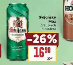 Billa Pivo svijanský máz nabídka