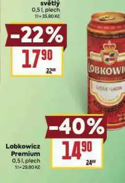 Billa Pivo lobkowicz premium nabídka