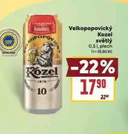 Billa Pivo velkopopovický kozel 10 nabídka