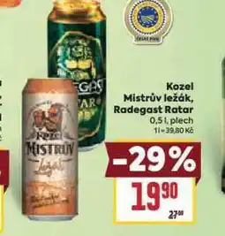 Billa Velkopopovický kozel mistrův ležák nabídka
