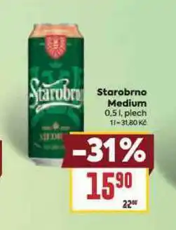 Billa Pivo starobrno medium nabídka