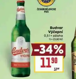 Billa Budvar výčepní nabídka