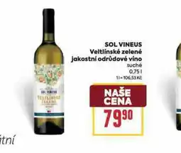 Billa Sol vineus veltínské zelené nabídka