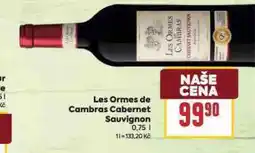 Billa Les ormes de cambras cabernet suavignon nabídka