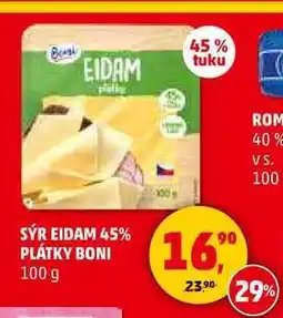 Penny Market SÝR EIDAM 45% PLÁTKY BONI, 100 g nabídka