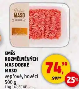 Penny Market SMĚS ROZMĚLNĚNÝCH MAS DOBRÉ MASO vepřové, 500 g nabídka