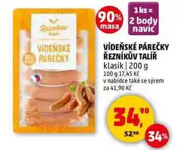 Penny Market VÍDEŇSKÉ PÁREČKY ŘEZNÍKŮV TALÍŘ klasik, 200 g nabídka