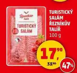 Penny Market TURISTICKÝ SALÁM ŘEZNÍKŮV, 100 g nabídka