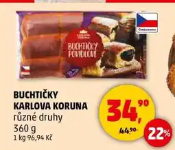 Penny Market BUCHTIČKY KARLOVA KORUNA různé druhy, 360 g nabídka