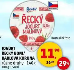 Penny Market JOGURT ŘECKÝ BONI/ KARLOVA KORUNA různé druhy, 140 g nabídka