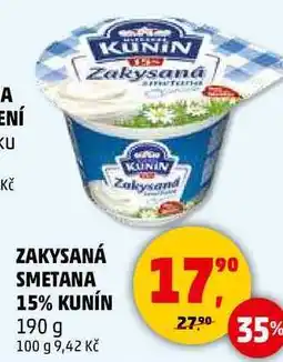 Penny Market ZAKYSANÁ SMETANA 15% KUNÍN, 190 g nabídka
