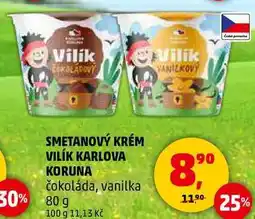 Penny Market SMETANOVÝ KRÉM VILÍK KARLOVA KORUNA čokoláda, 80 g nabídka