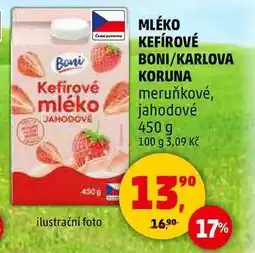 Penny Market MLÉKO KEFÍROVÉ BONI/KARLOVA KORUNA meruňkové, 450 g nabídka