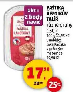 Penny Market PAŠTIKA ŘEZNÍKŮV TALÍŘ různé druhy, 150 g nabídka