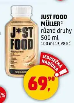 Penny Market JUST FOOD MÜLLER různé druhy, 500 ml nabídka