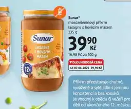 dm drogerie Sunar masozeleninový příkrm nabídka