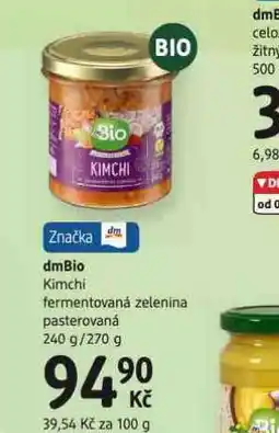 dm drogerie Dmbio kimchi nabídka