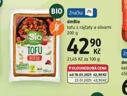 dm drogerie Dmbio tofu s rajčaty a olivami nabídka
