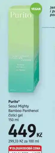 dm drogerie Purito čistící gel nabídka
