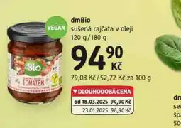dm drogerie Dmbio sušená rajčata v oleji nabídka