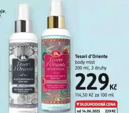 dm drogerie Tesori d´oriente body mist nabídka