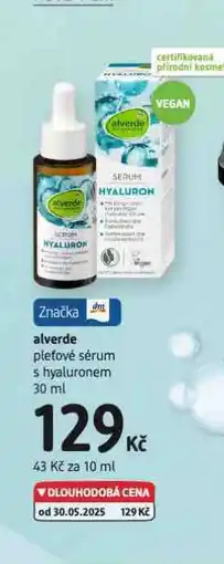 dm drogerie Alverde pleťové sérum nabídka