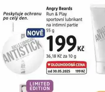 dm drogerie Angry beards sportovní lubrikant nabídka