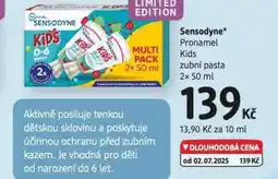 dm drogerie Sensodyne kids zubní pasta nabídka