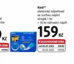 dm drogerie Raid elektrický odpařovač se suchou náplní nabídka