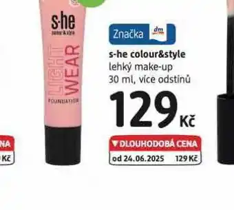 dm drogerie S-he colour&style make.up nabídka