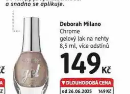 dm drogerie Deborah milano gelový lak na nehty nabídka