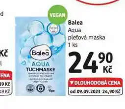 dm drogerie Balea aqua pleťová maska nabídka