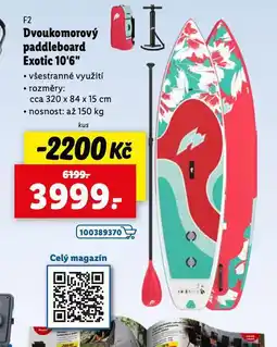 Lidl Dvoukomorový paddleboard exotic 10,6 nabídka